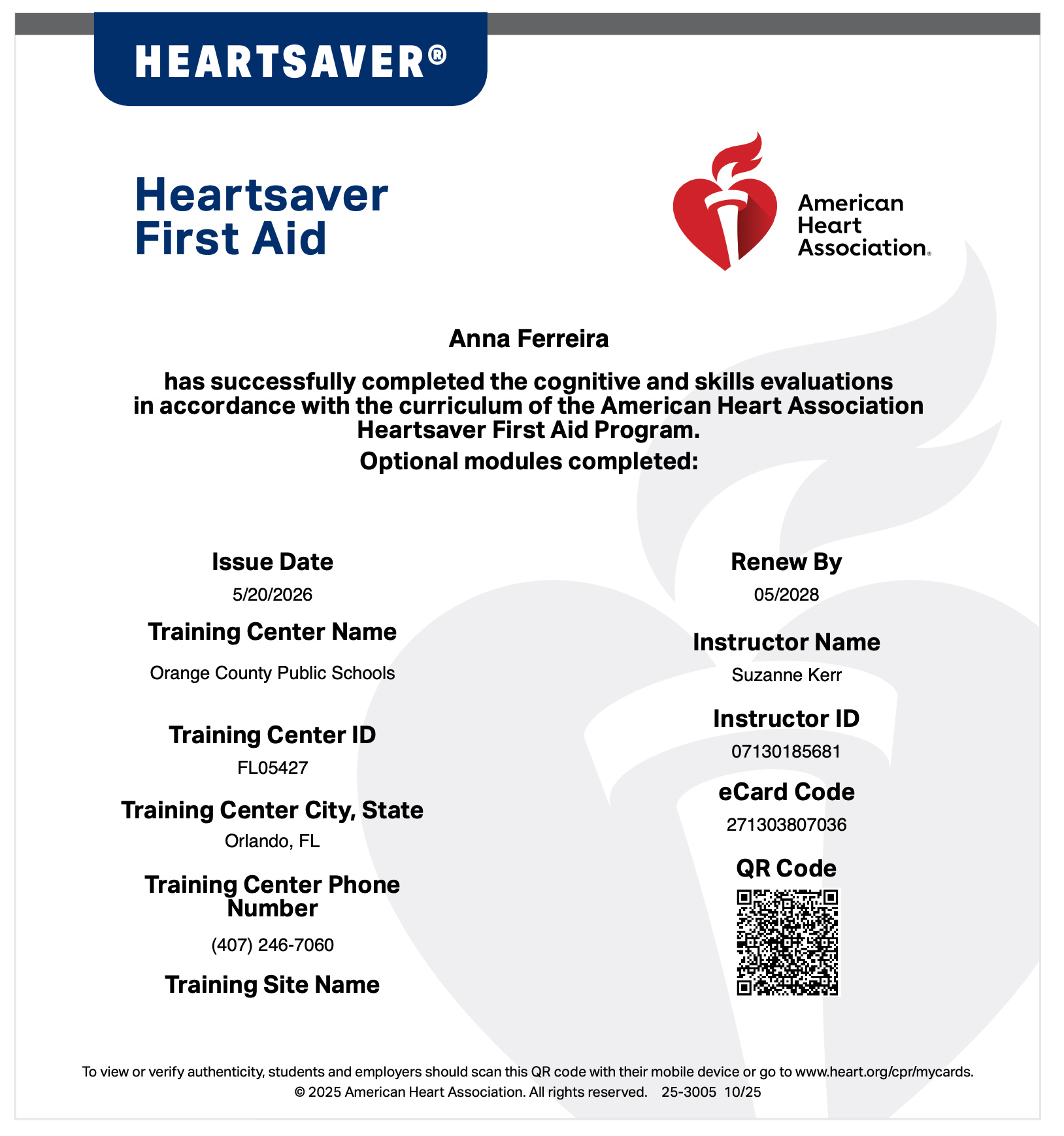 First Aid